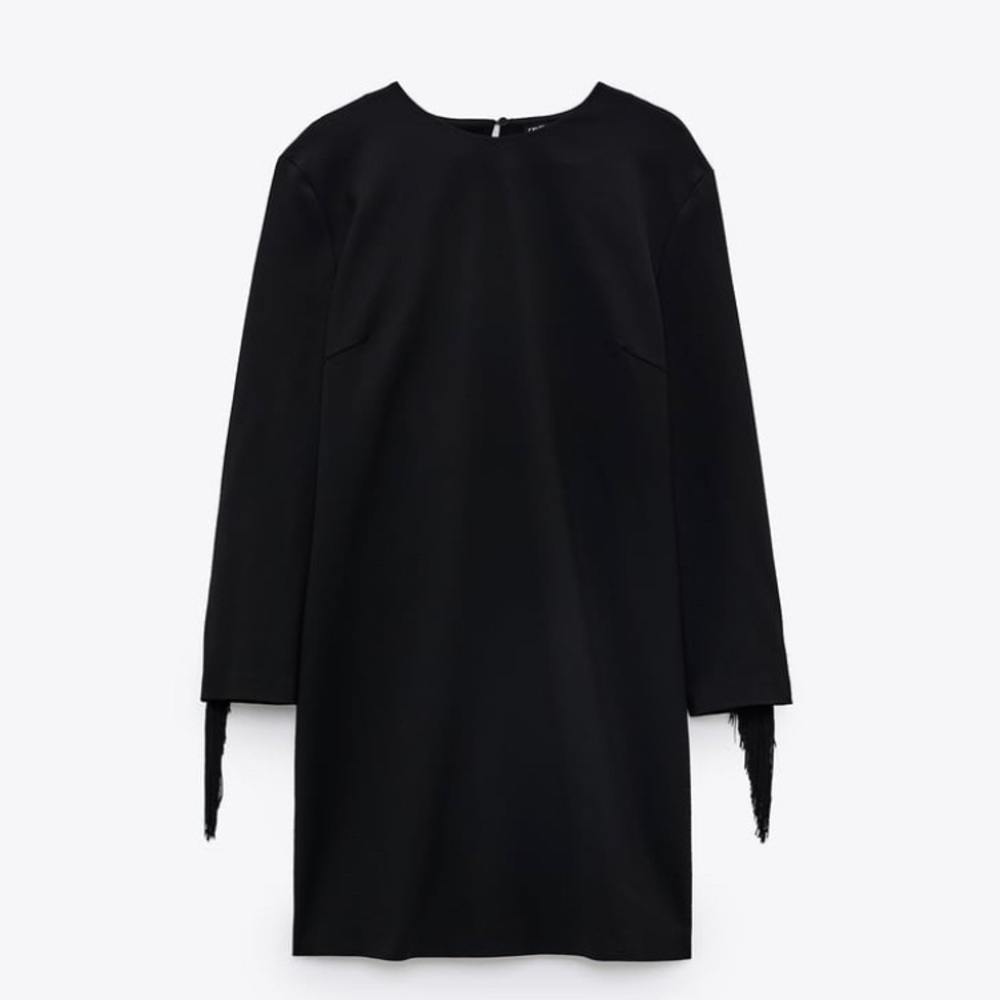 New with tag Zara fringed mini dress / L - Picture 6 of 15